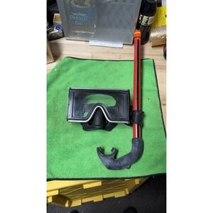 Vintage U.S. Divers / AMF Swimaster Snorkel Mask & Snorkel Set + Fins